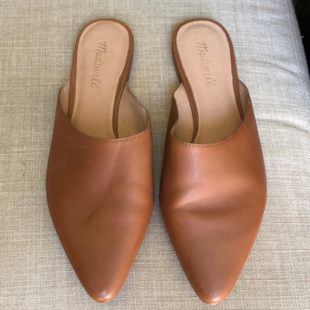 Madewell leather slip on mule 8.5